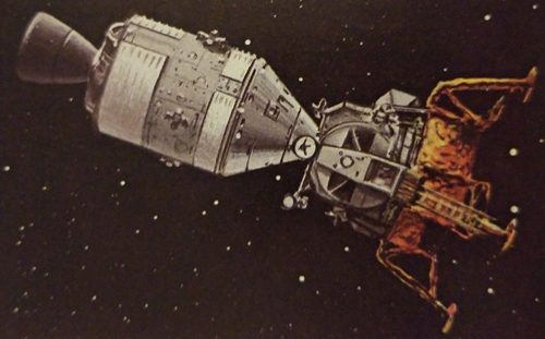 Apollo Command Module docked to Lunar Excursion Module (SFC)
