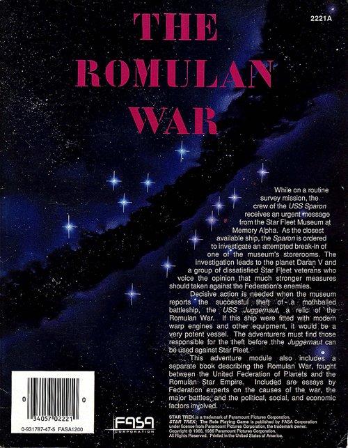 2221A: The Romulan War (1986)