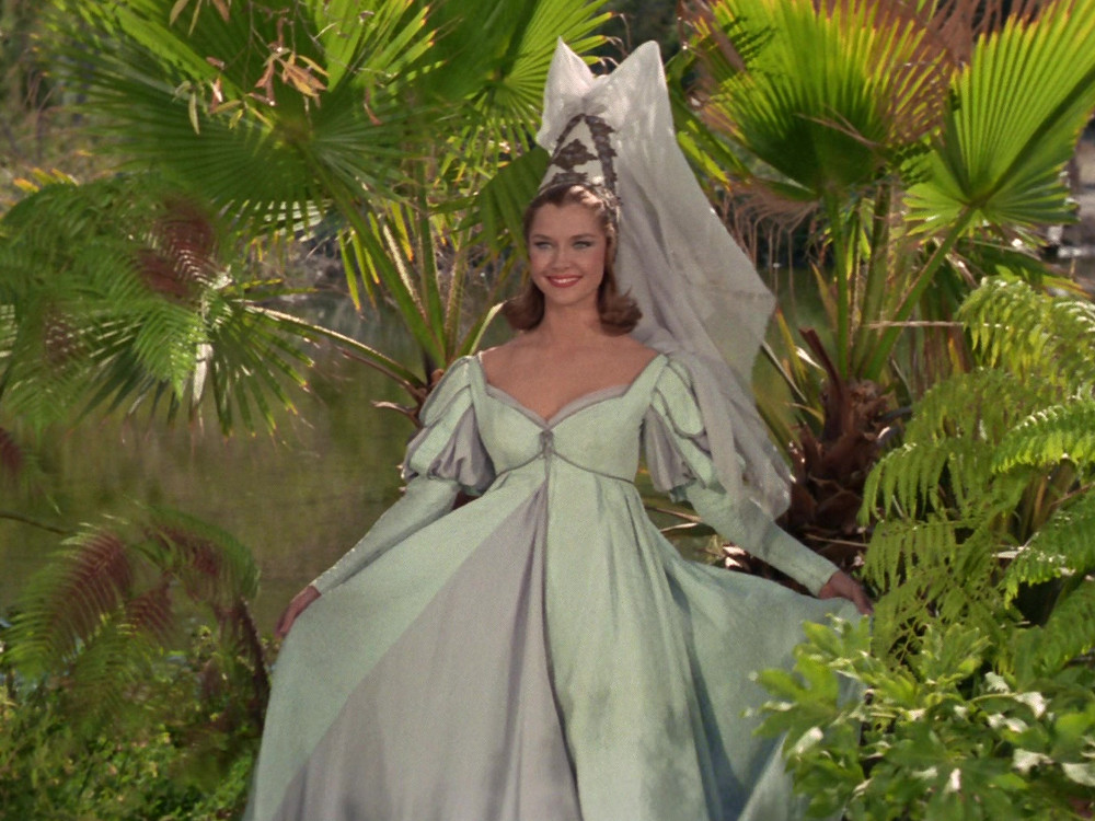 Tonia Barrows in a fairy tale princess dress (TOS 17)