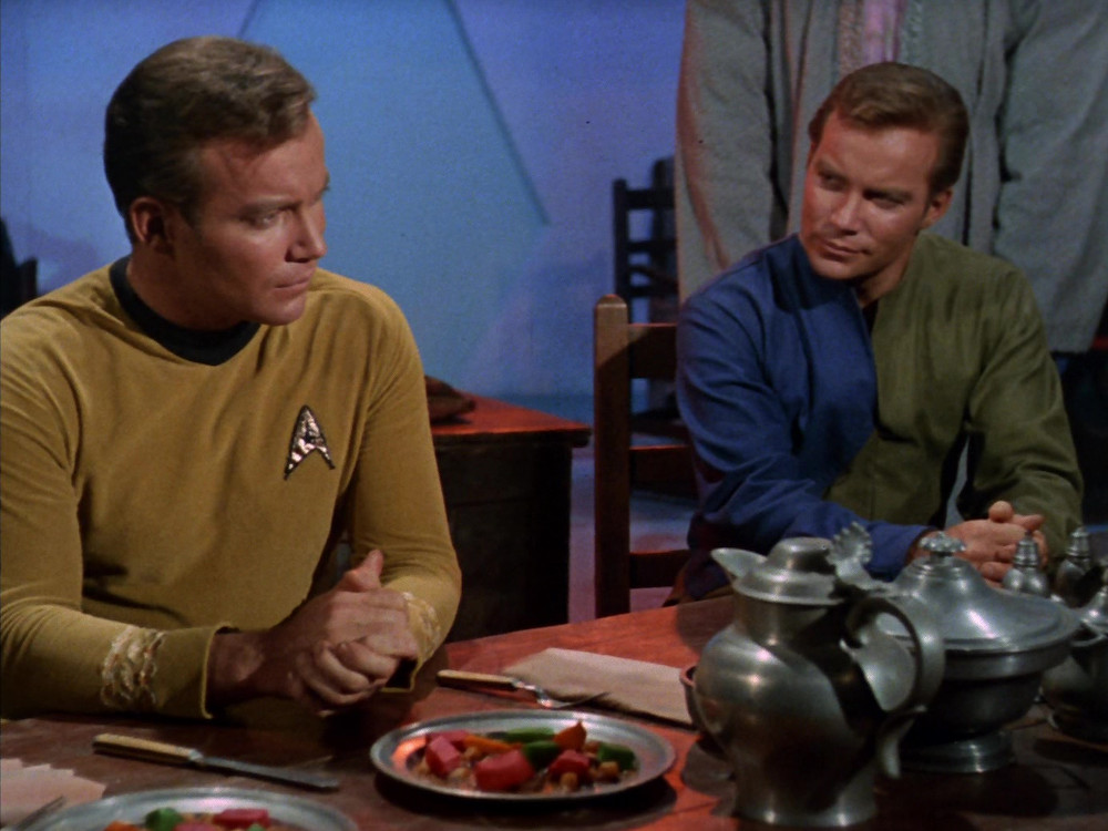 The android James T. Kirk (left) and the Human original (09)