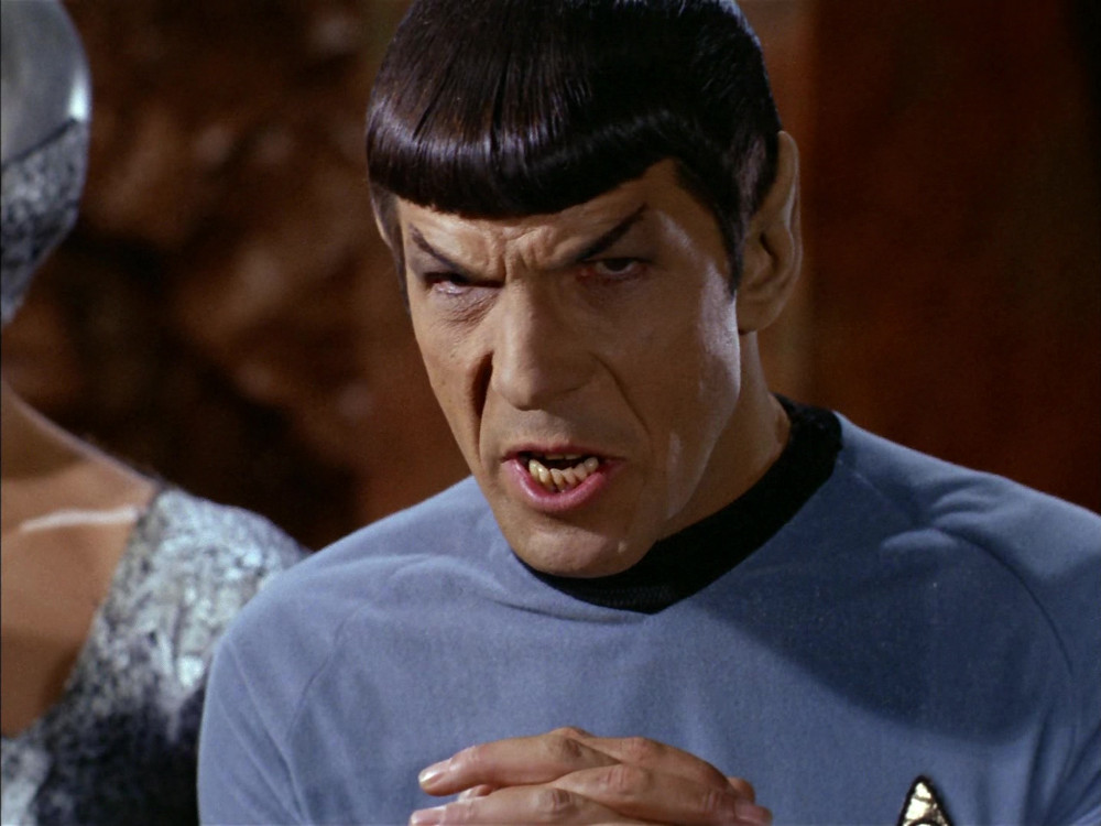 Spock in the plak tow during pon farr (TOS 34)